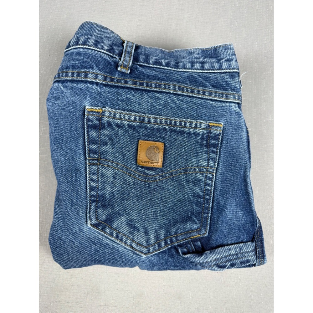 Carhartt B171-DST Relaxed Fit Carpenter Jeans Dark Stone Denim 46x32 Mens